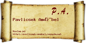 Pavlicsek Amábel névjegykártya